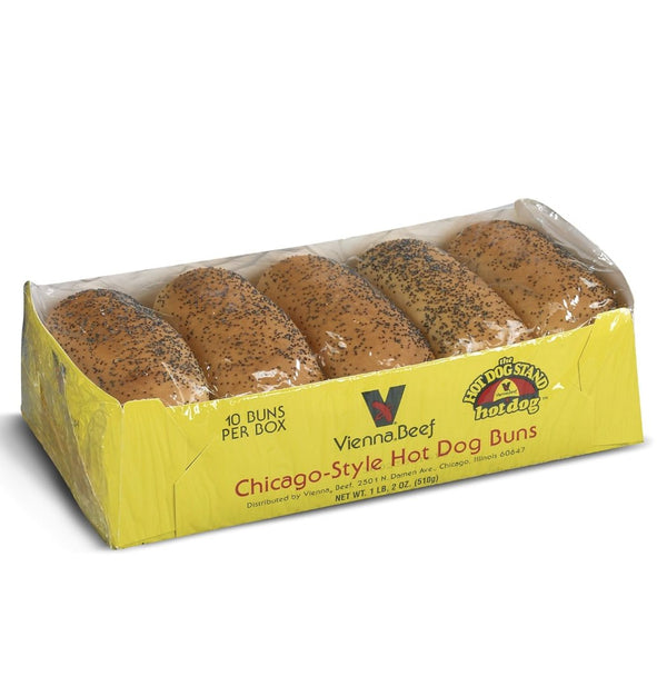 Hot Dog Buns w/Poppy Seeds 12/10ct *** Special Order ***