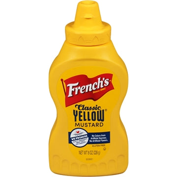 Mustard Classic Yellow 12/8oz Squeeze Bottle *** Special Order ***