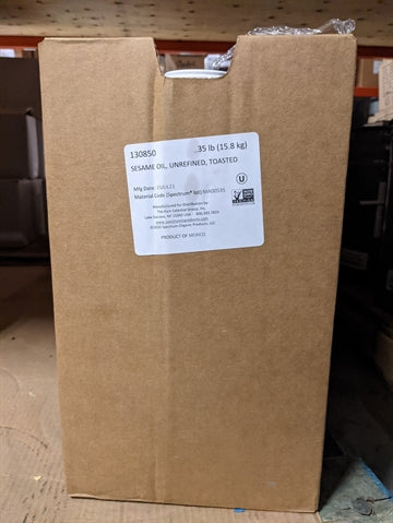 Oil Sesame Toasted Unrefined 35lb *** Special Order ***
