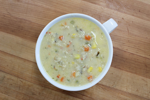 Soup, Cream of Chicken Wild Rice, Fresh 10lb Bag Blue Top