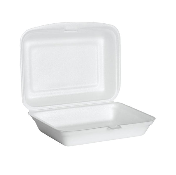 Styro 1-Comp Hinged Container 9X9X3 200ct
