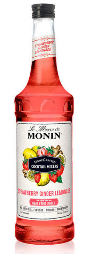 Monin Strawberry Ginger Lemonade Syrup 6/750ml *** Special Order ***