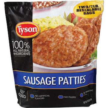 Sausage Tyson Precooked Patties 4lb *** Special Order ***