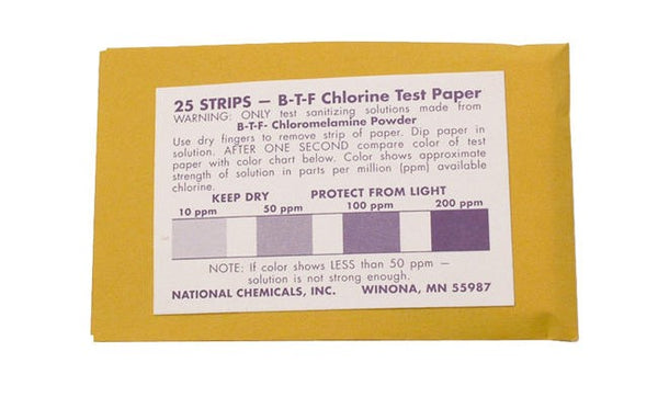 Chlorine Test Strips 25ct *** Special Order ***
