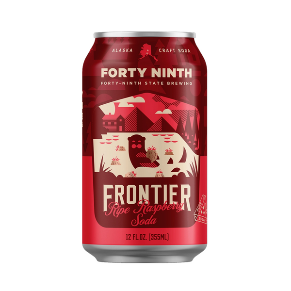 Soda Frontier Ripe Raspberry 6/4pk 12oz 49th State