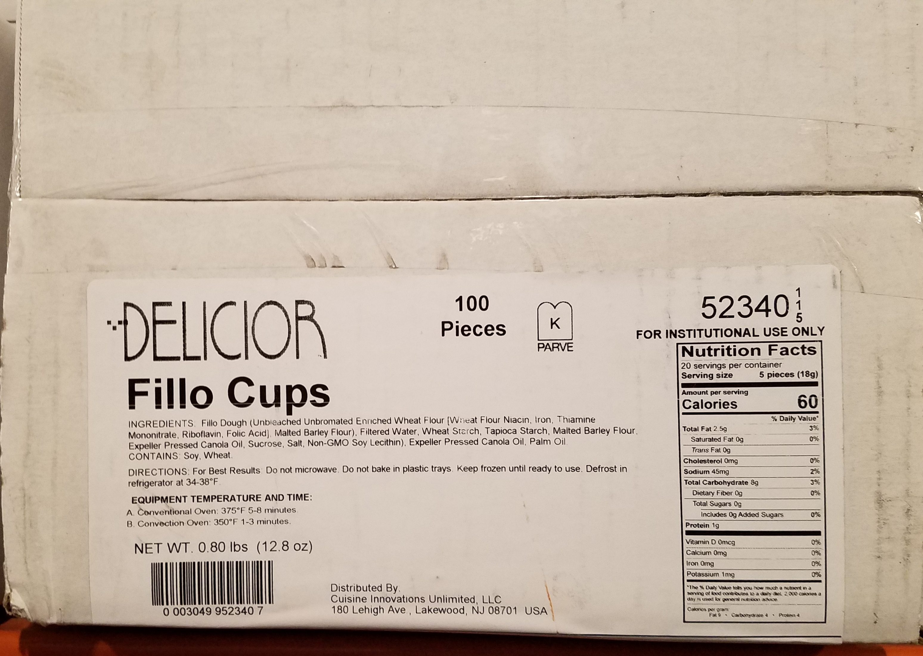 Filo Cup - Mini 4/25ct - Sold by PACK