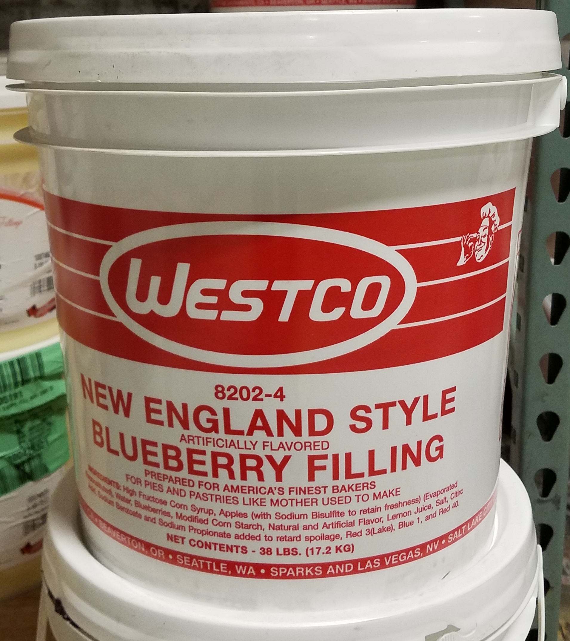 Filling Blueberry 38lb Pail - Sold by PACK