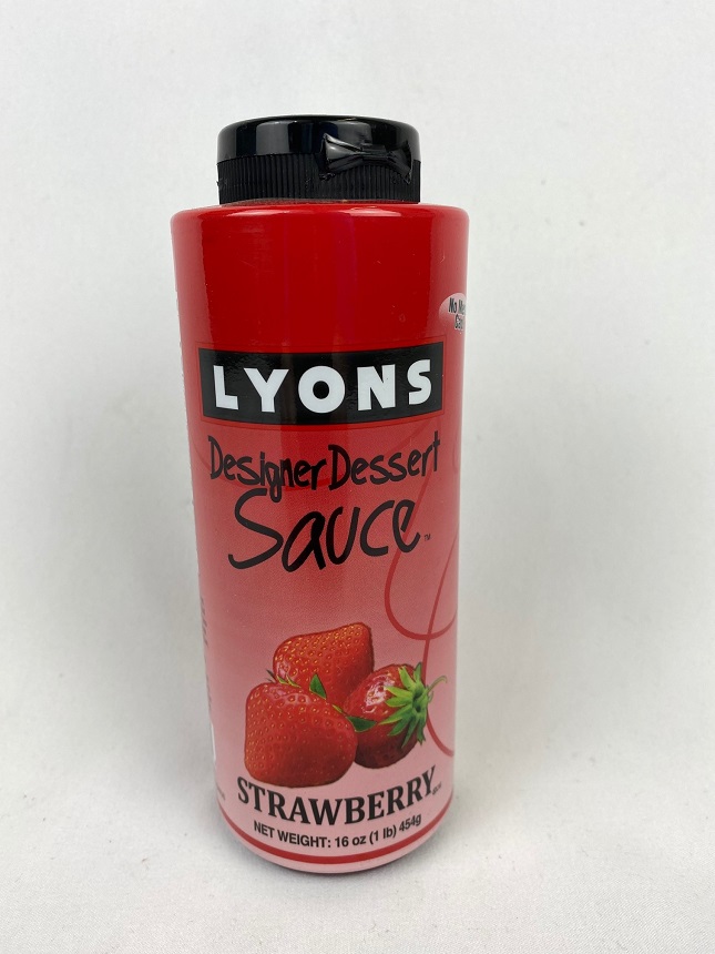 Topping Strawberry 12/16oz Lyons - Sold by EA