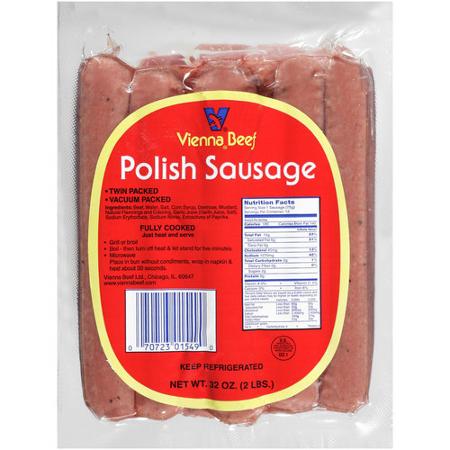Hot Polish Skinless 7in. 5/1 10lb - Sold by PACK - Click Image to Close