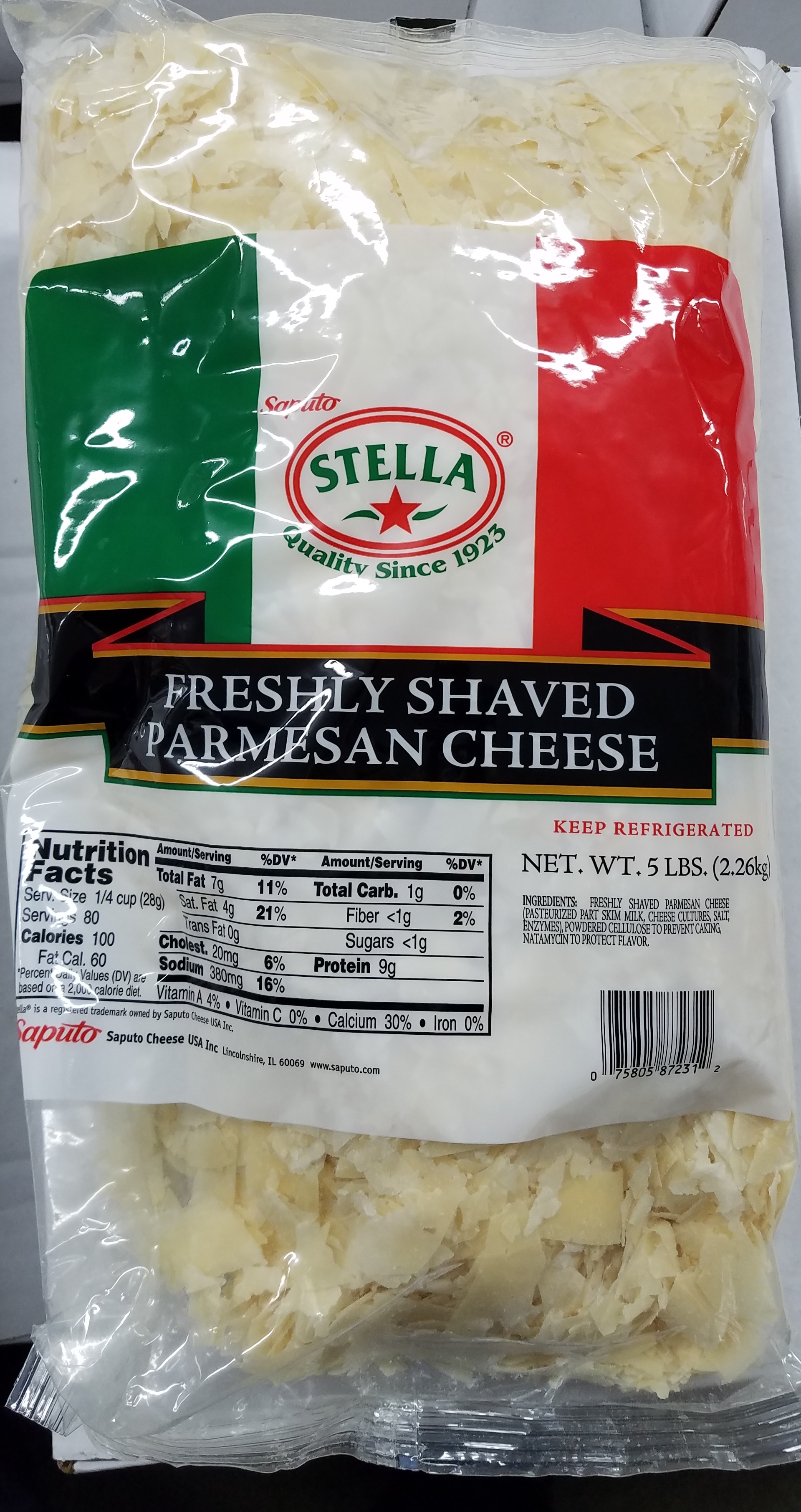 Cheese Shaved Parmesan 2/5lb - Sold by EA
