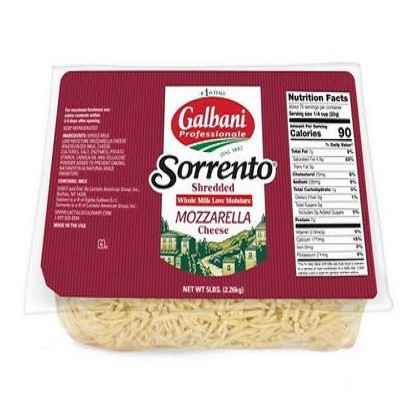 Cheese Shredded Mozzarella Whole Milk 6/5lb - Sold by PACK