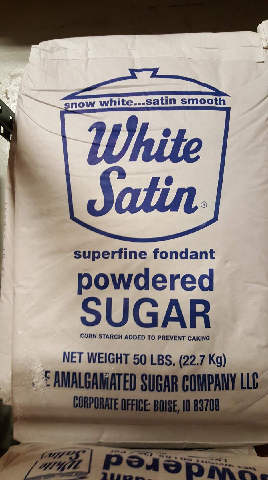Sugar Powdered 50lb - Sold by PACK