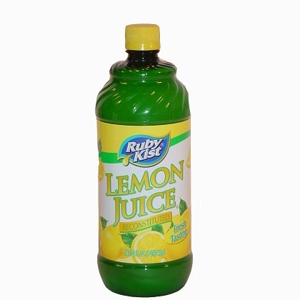 Lemon Juice Plastic 4/1 Gal Reconstituted Ruby Kist - Sold by EA