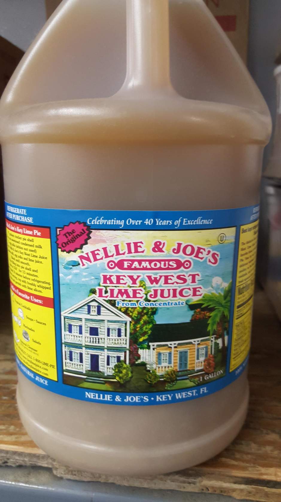 Key Lime Juice Nellie & Joe's 4/1Gal - Sold by EA