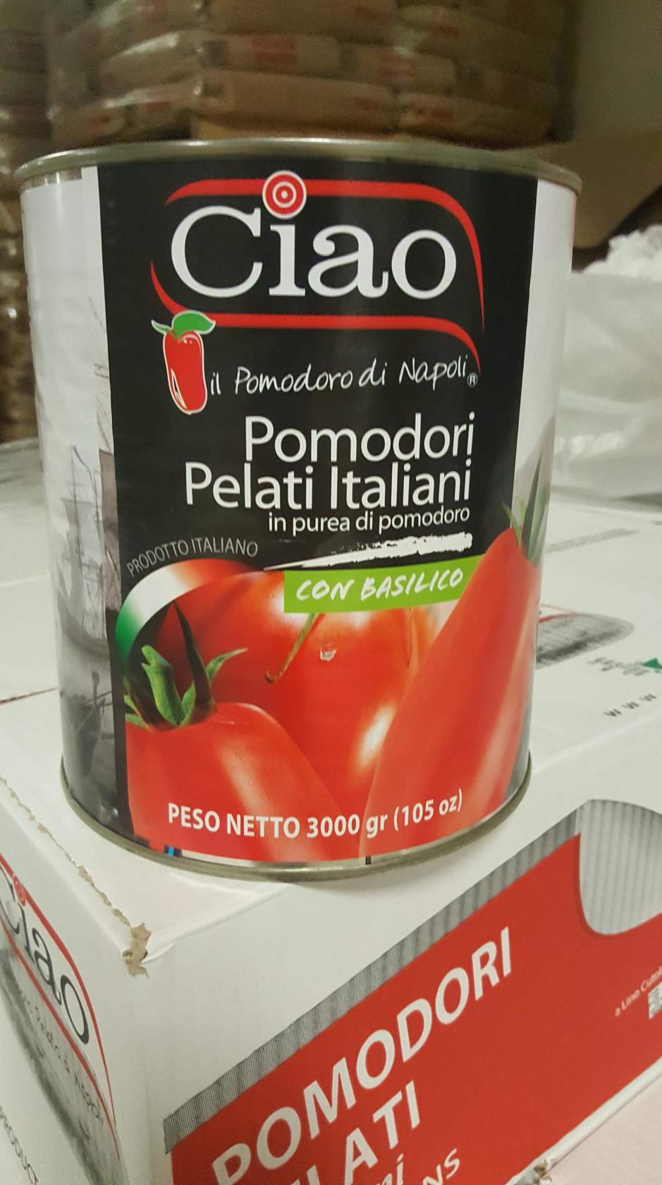 Tomato Whole Italian Peeled Imported Ciao 6/#10 - Sold by PACK