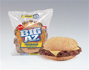 Sandwich Big A-Z Burger w/Cheese 8/9.65oz 1443 - Sold by PACK