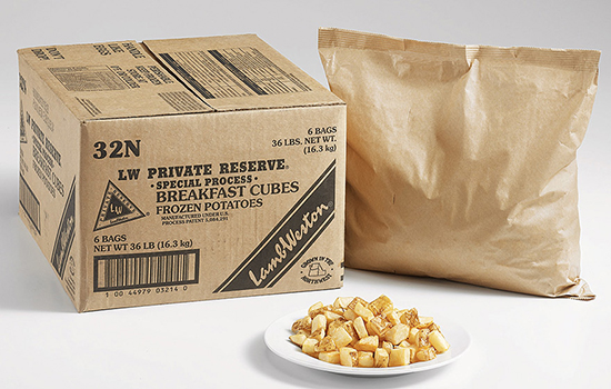 Potato Breakfast Cubes 32N 6/6lb - Sold by EA