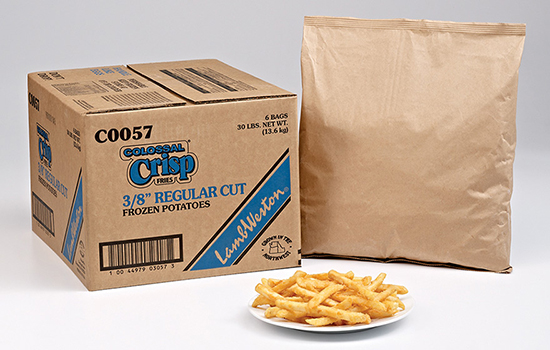 French Fries Colossul Crisp 3/8 cut C0057 6/5lb - Sold by EA
