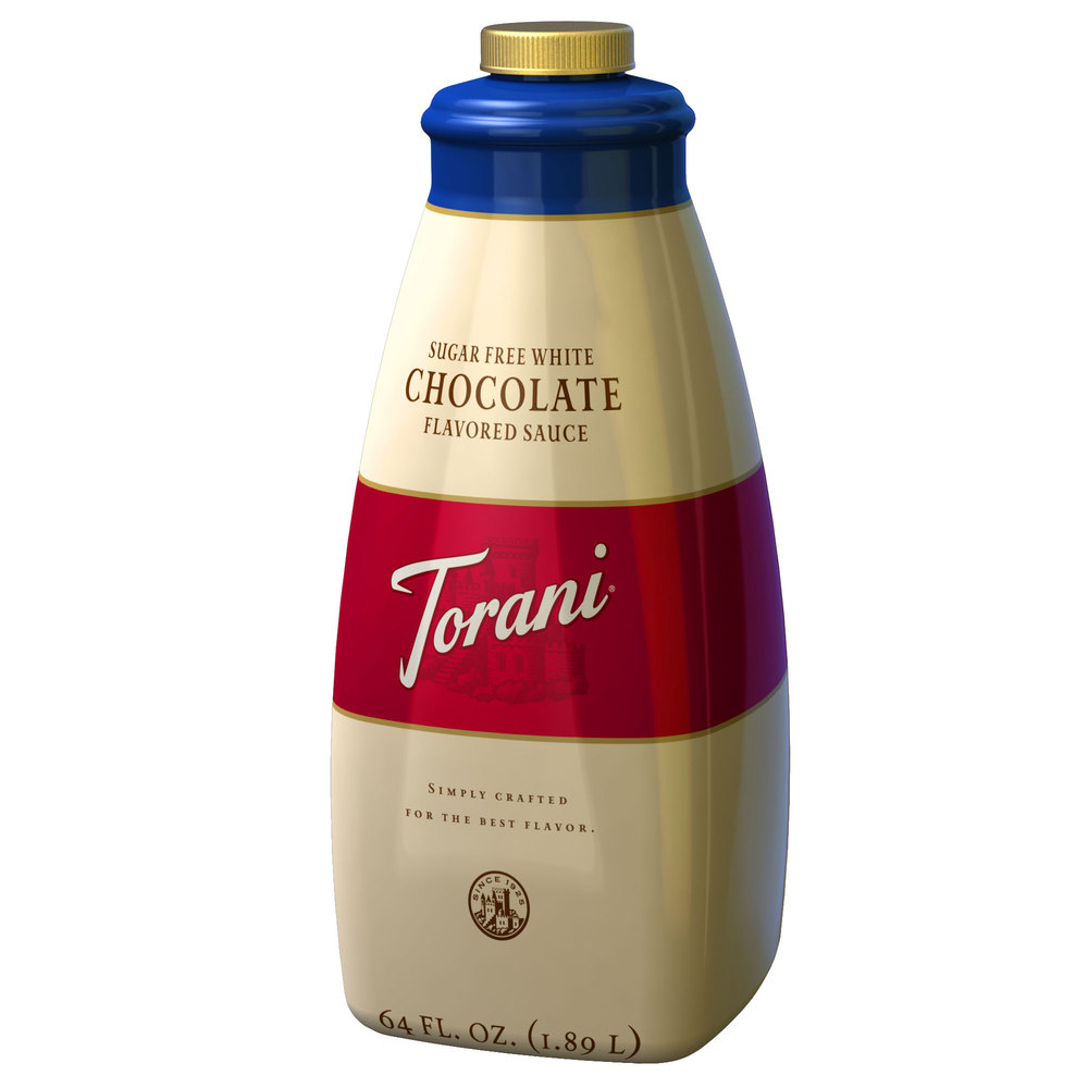 Torani Sugar Free White Choc Sauce 4/64oz - Sold by EA - Click Image to Close