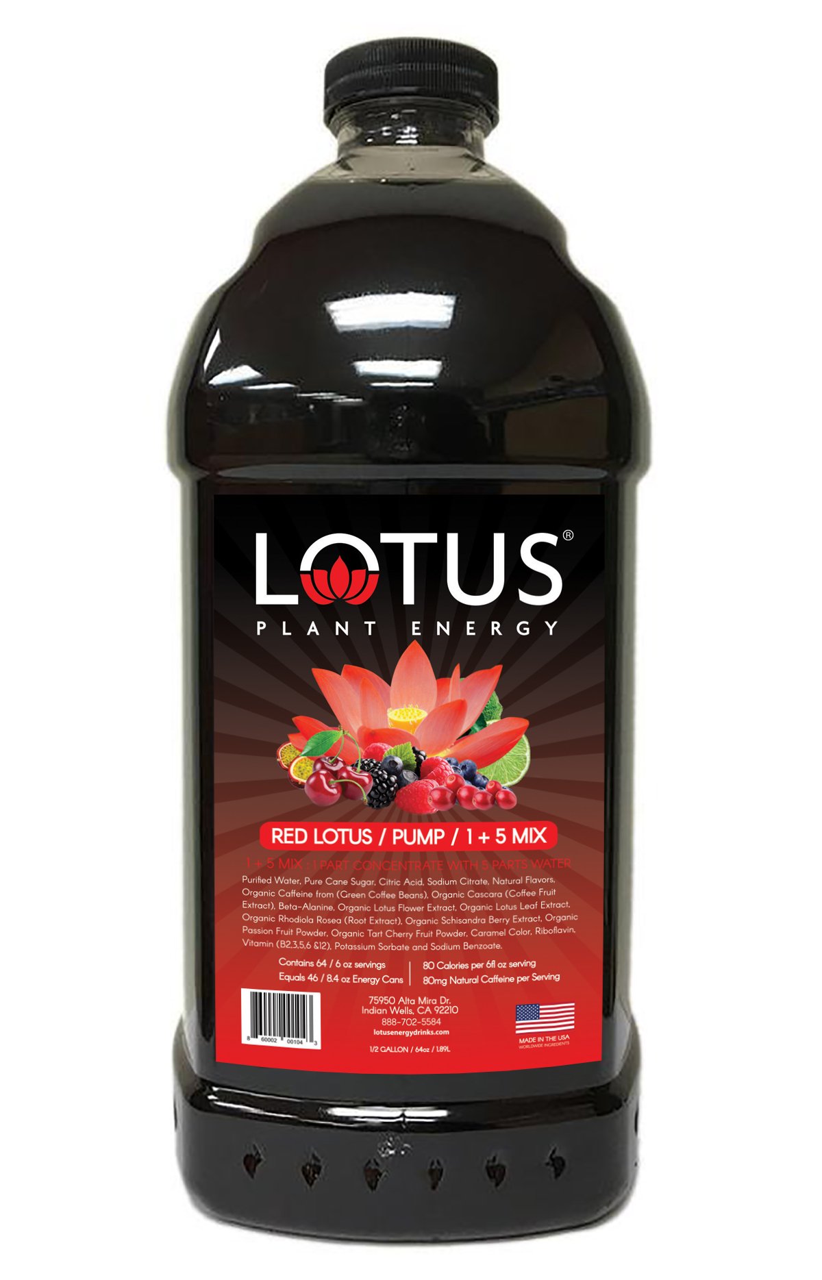 Lotus Red 6/.5gal Jugs - Sold by EA