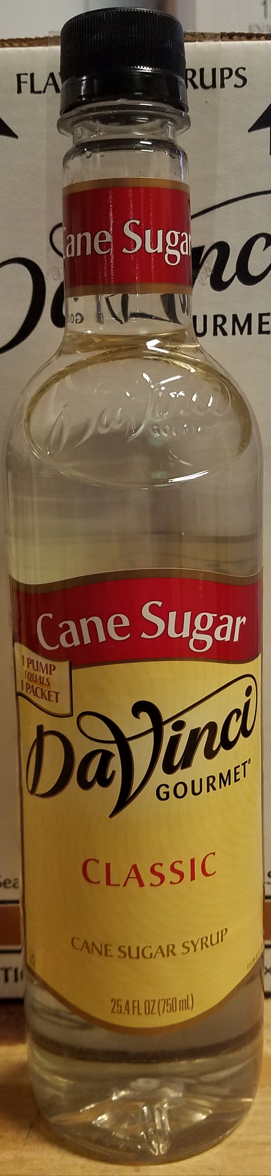 DaVinci Cane Sugar 4/750ml - Sold by EA - Click Image to Close