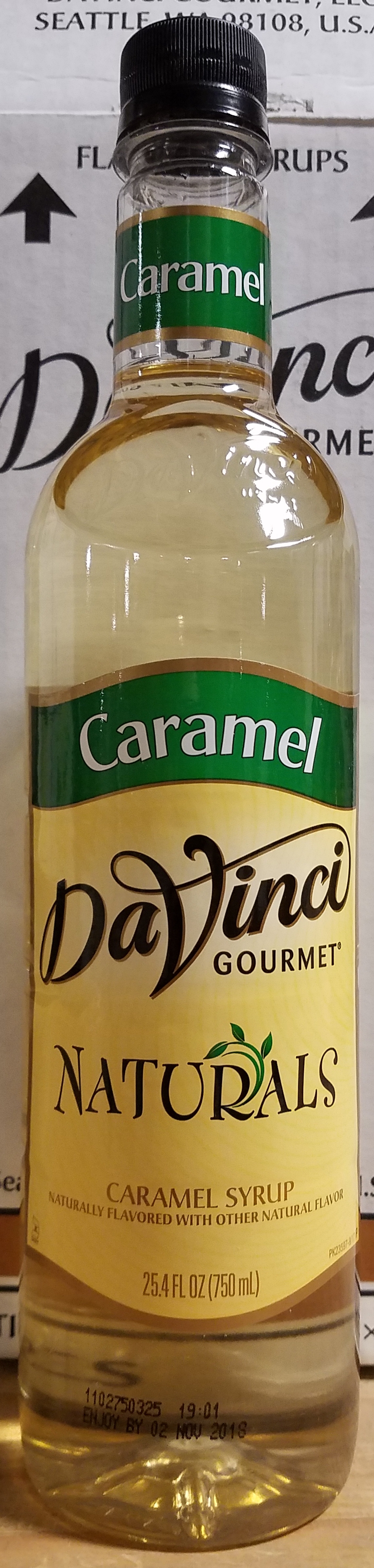 DaVinci Natural Caramel 4/750ml - Sold by EA