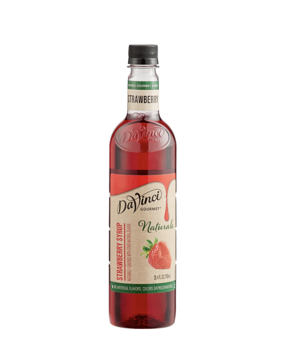 DaVinci Natural Strawberry 4/750ml - Sold by EA