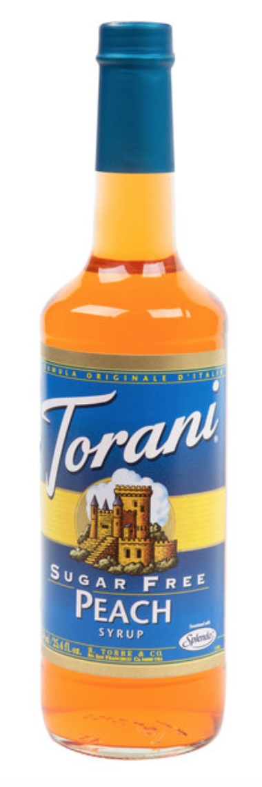 Torani SF Peach Syrup 4/750ml - Sold by EA