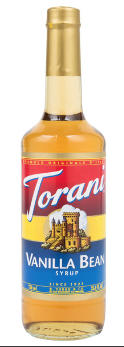 Torani Vanilla Bean 4/750ml - Sold by EA