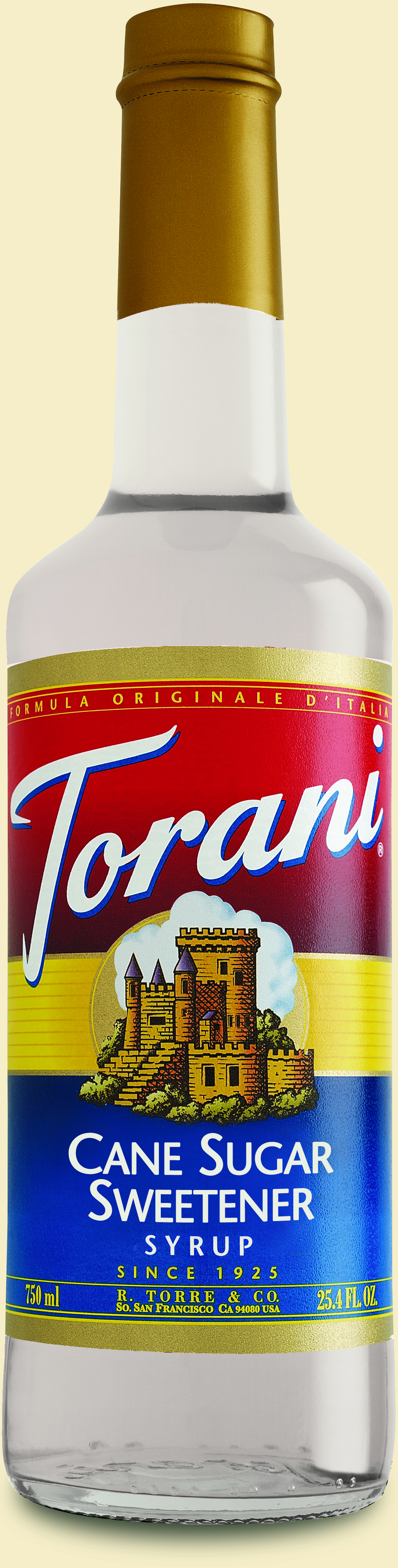 Torani Cane Sugar Sweetener 4/750ml - Sold by EA