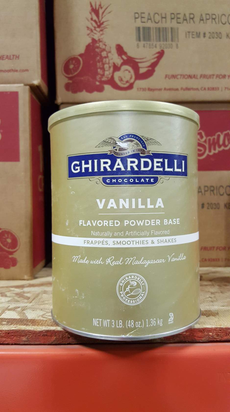 Ghirardelli Vanilla Flavored Berverage Base Powder 6/3lb - Sold by EA
