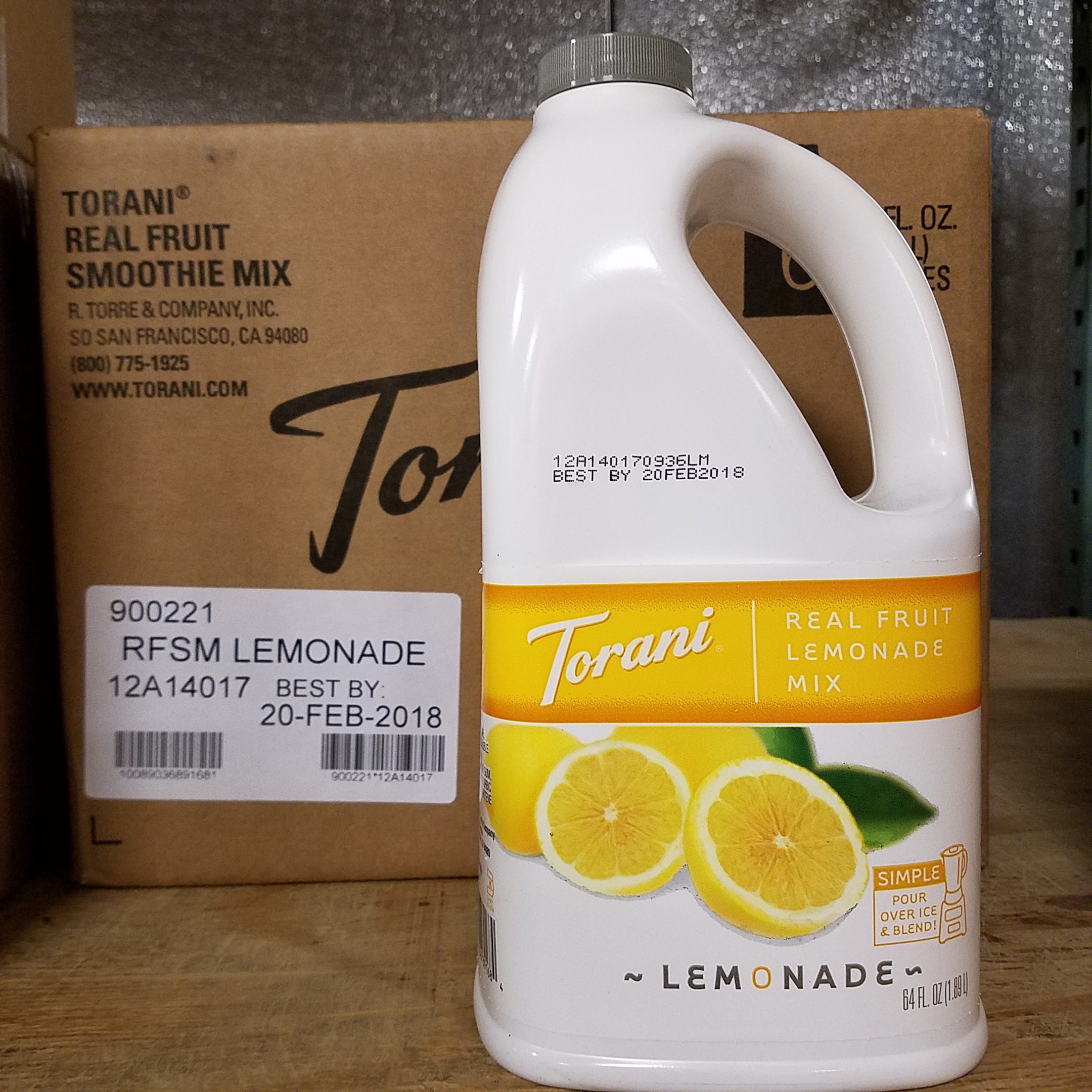 Torani Lemonade Real Fruit Smoothie 6/64oz - Sold by EA
