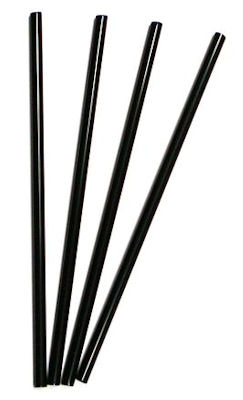 Straws Zombie 10.5in. Black Unwrapped 450ct - Sold by PACK