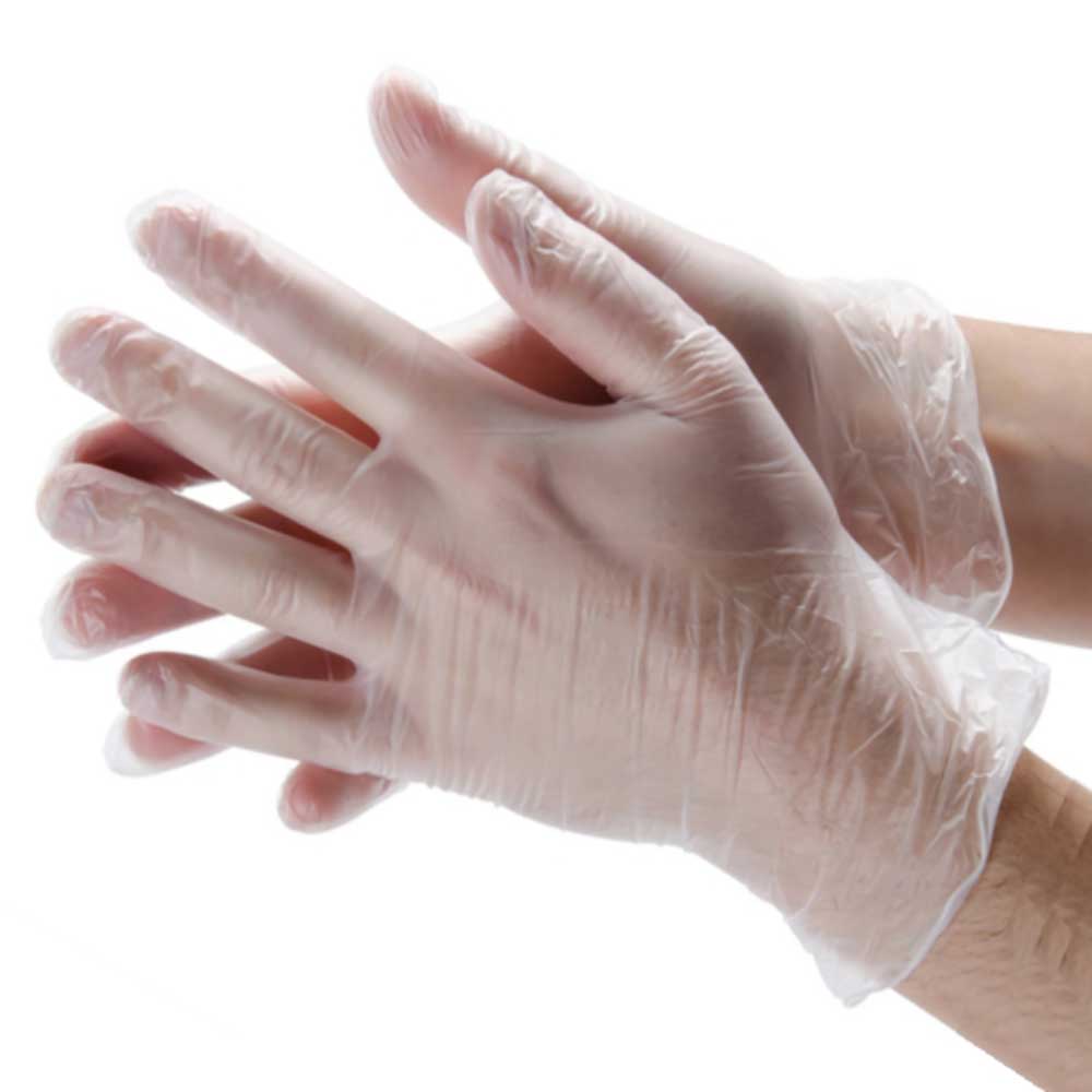 Gloves Vinyl Powder Free Medium 10/100ct IVPF - Sold by EA - Click Image to Close
