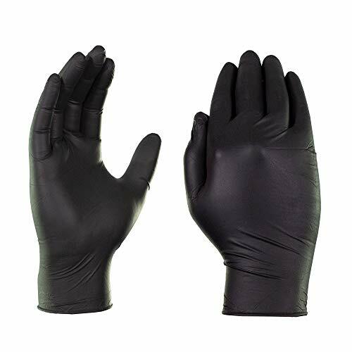 Gloves Synthetic Vinyl Black Large 10/100ct GWBK - Sold by EA