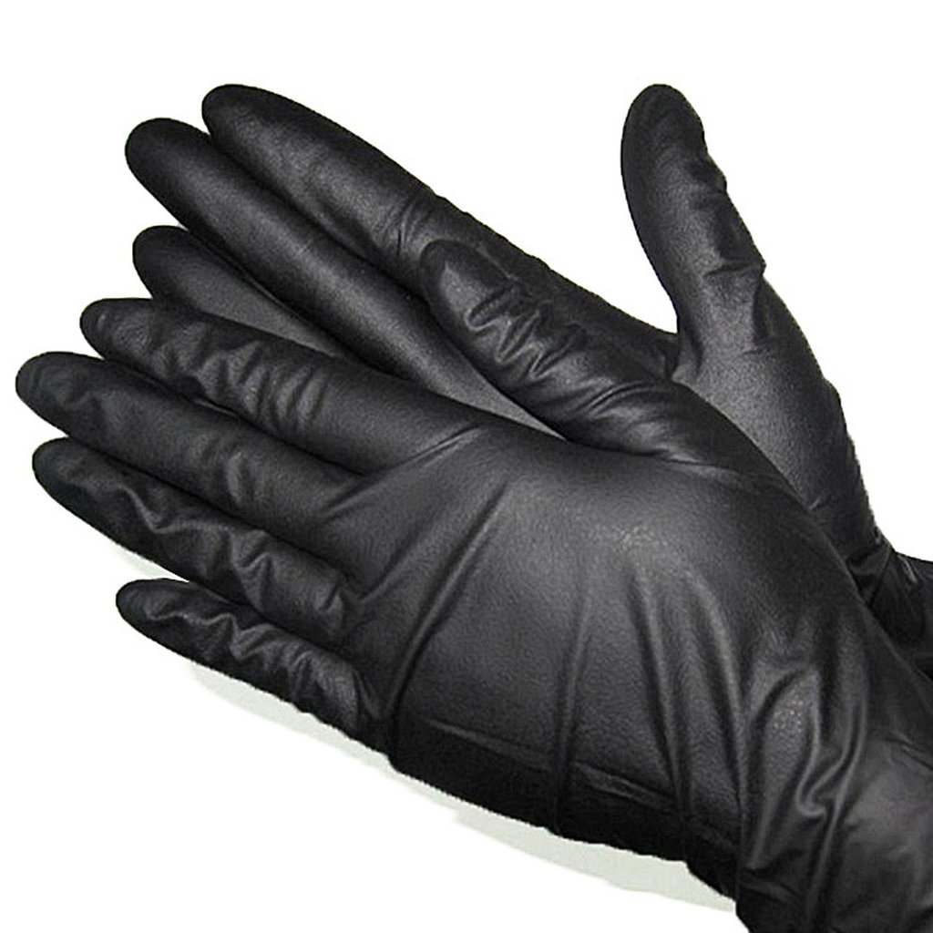 Gloves Black Nitrile Powder Free Small 5-6mil 10/100ct GPNB - Sold by EA
