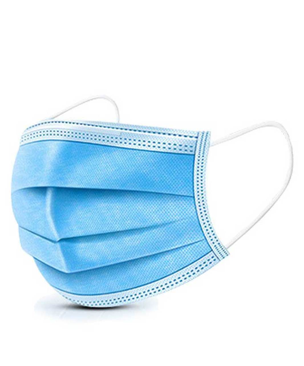 Mask Surgical Face Mask Blue Earloop 50ct - Sold by PACK