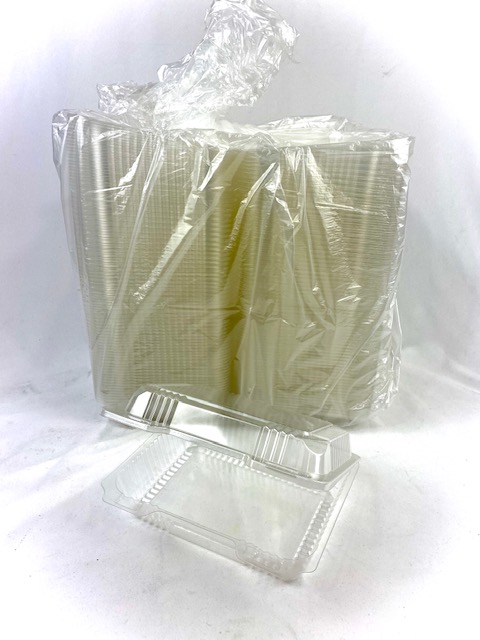 Container Clear Hinged Lid 6 5/8X8 1/2X 2 5/8 280ct - Sold by PACK