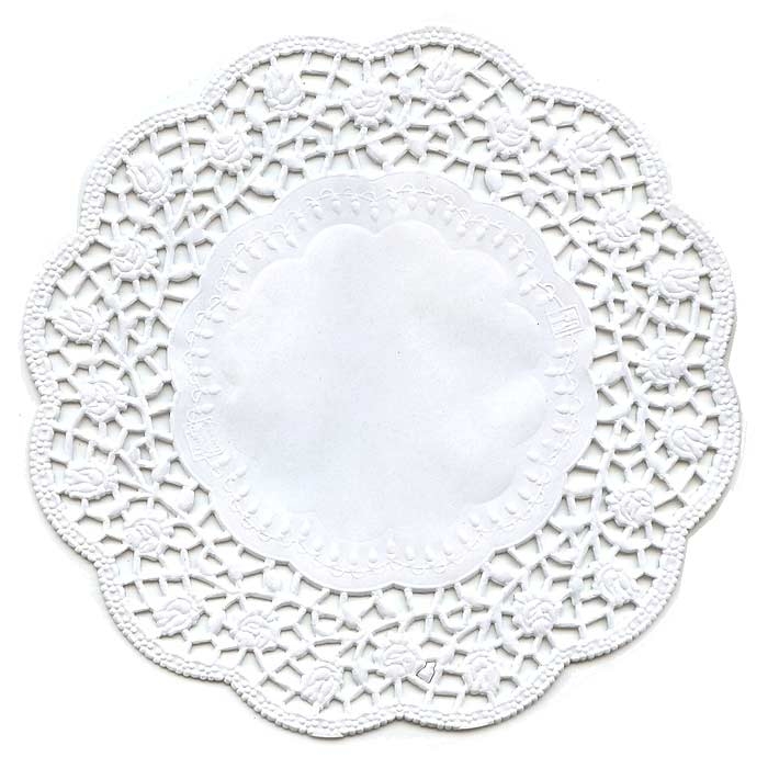 Doilies - 10in. White Lace 8/250ct - Sold by EA