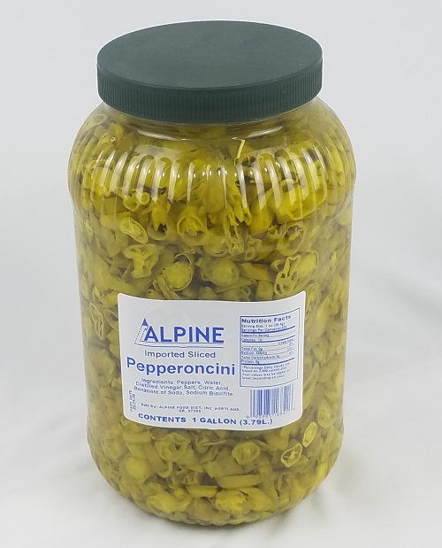 Pepperoncini Greek Sliced Imported 4/1Gal - Sold by EA