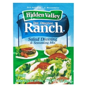 Dressing Hidden Valley Ranch Dry Packets 18/3.2oz - Sold by EA