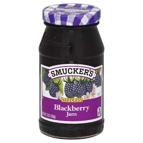 Jam Blackberry Seedles 12/12oz Jar - Sold by EA