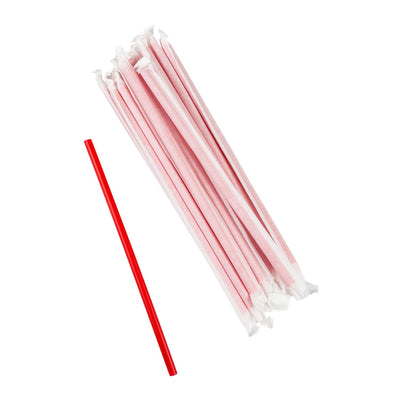 9" Straw Giant Red Bagged Paper Wrapped 24/300