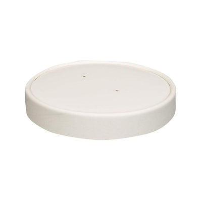 Food Container Lid, Paper Fits 8/16/20oz White 500ct Prime Source