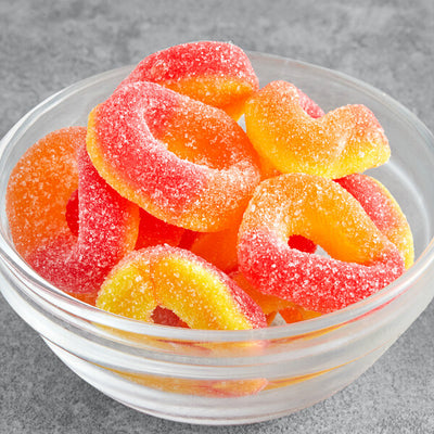 Gummy Rings Peach 6/5lbs