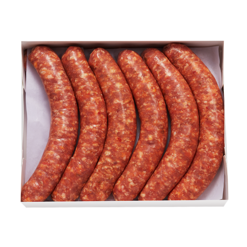 Sausage Hot Italian Link Raw 4-1 12lb (82435)
