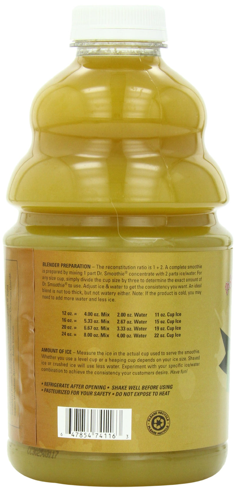 Dr Smoothie Pineapple Paradise 100% Fruit 6/46oz