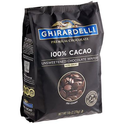 Ghirardelli Cacao Wafers 100% 2/5lb