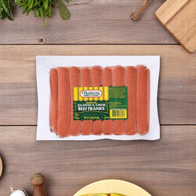 Hot Dog Nathans Jalapeno Cheese Frank 100ct