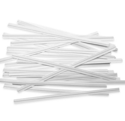 Twist Ties White Paper 4 inch 10/2000ct